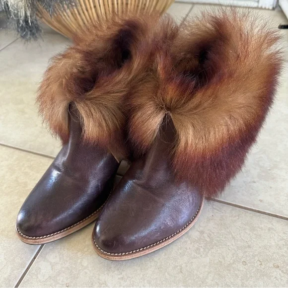 Ross & Snow Fox Fur Angelina Bootie